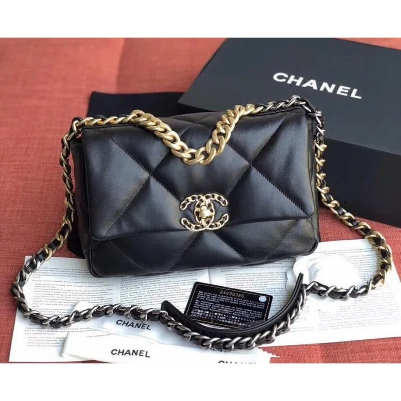 Chanel 19 Lambskin Flap Bag Small - LuxuryEva