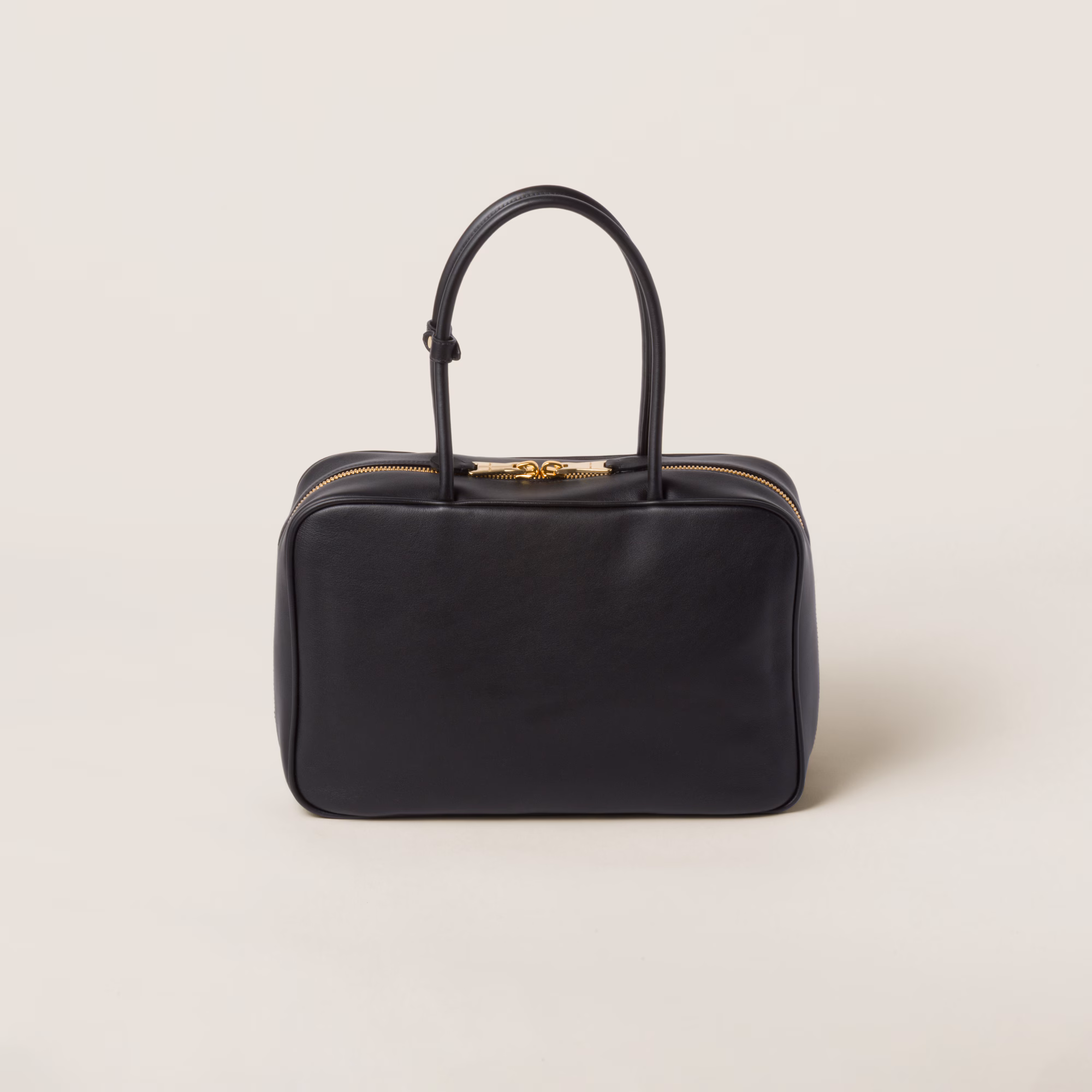 MIUMIU Leather Beau bag Large-Black - LuxuryEva