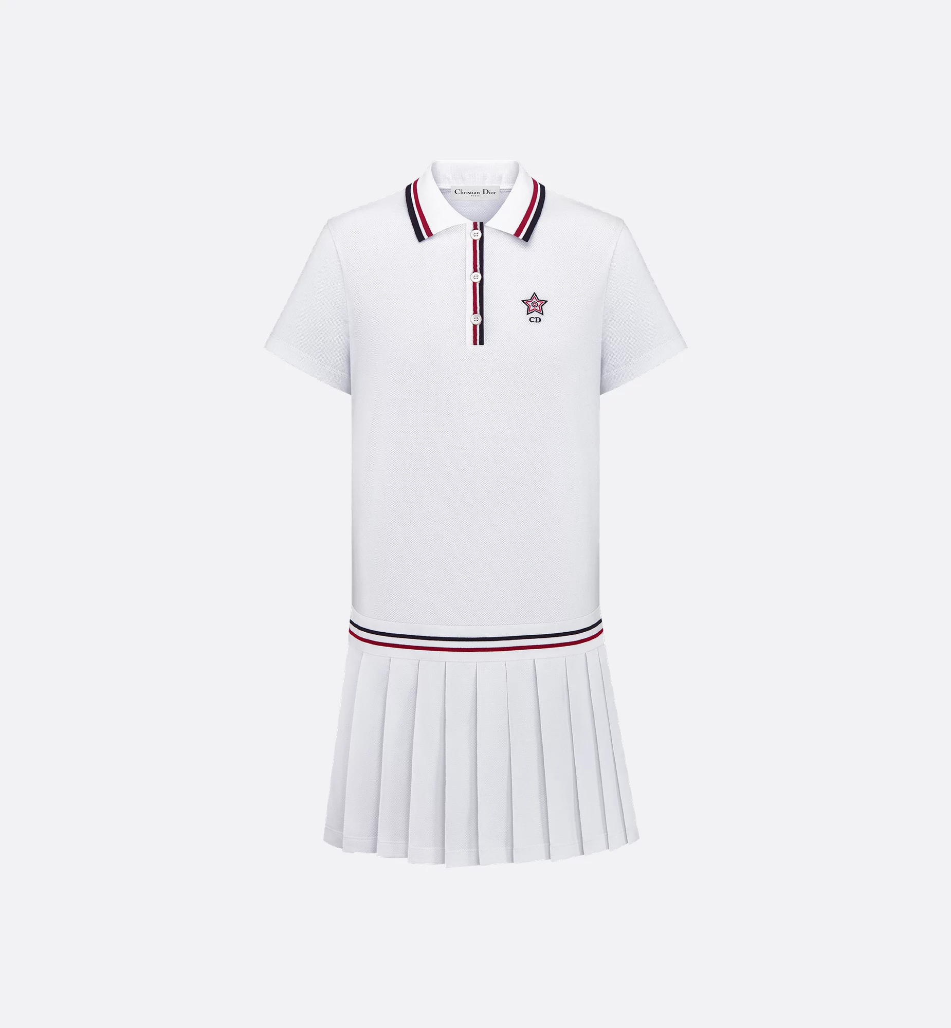 Dior Vibe Short Pleated Polo Dress - LuxuryEva