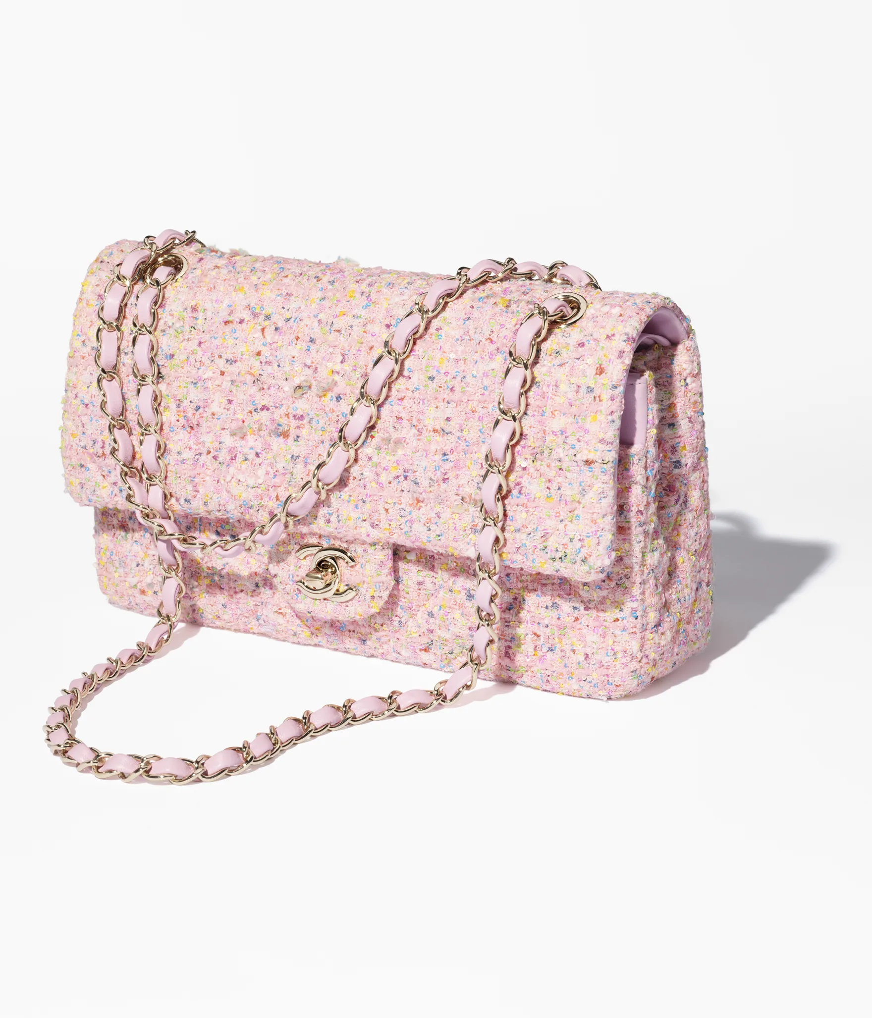CHANEL Classic 11.12 Handbag-Pink & Multicolour - LuxuryEva