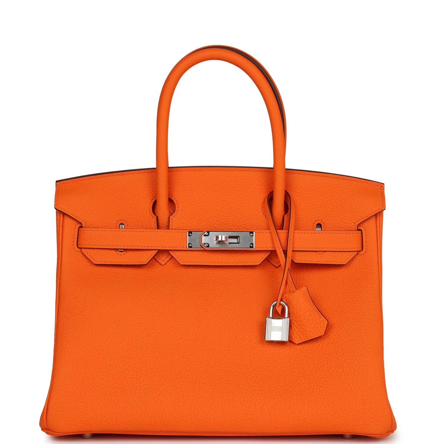 Hermes Birkin 30 Orange Minium Togo Palladium Hardware - LuxuryEva