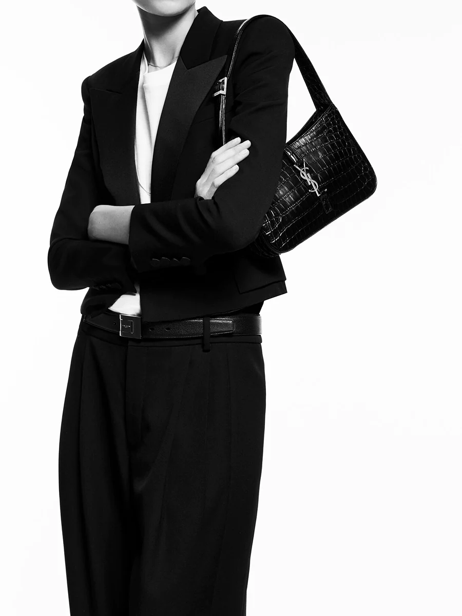 Le 5 a 7 in Crocodile Embossed Shiny Leather - LuxuryEva