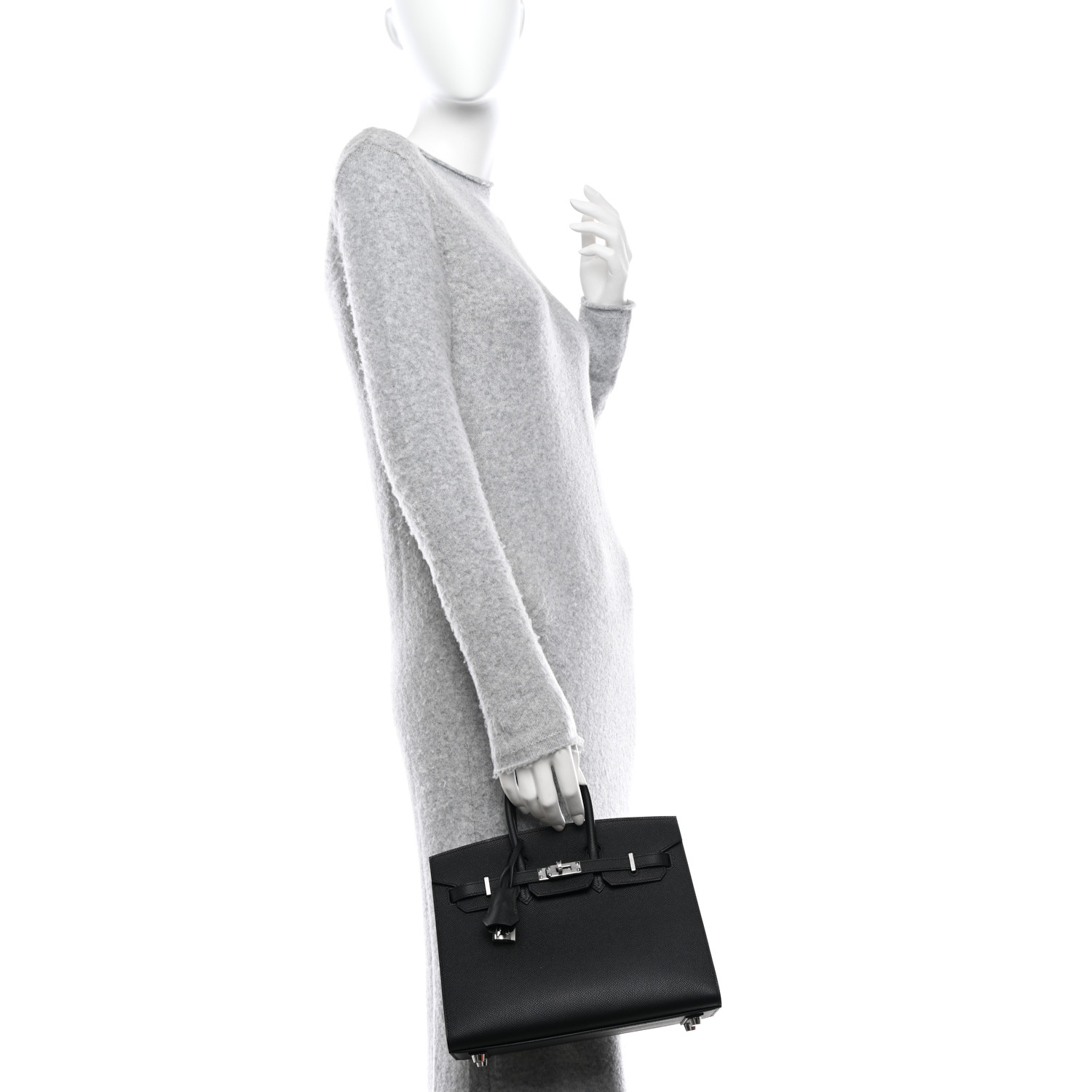 Epsom Birkin Sellier 25 Black(Silver Lock) - LuxuryEva