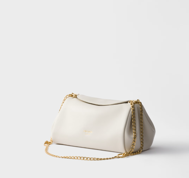 Prada Tumulte small nappa leather bag-White - LuxuryEva