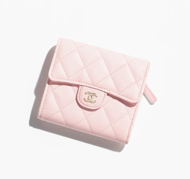 CHANEL-Classic Small Flap Wallet-Light Pink - LuxuryEva
