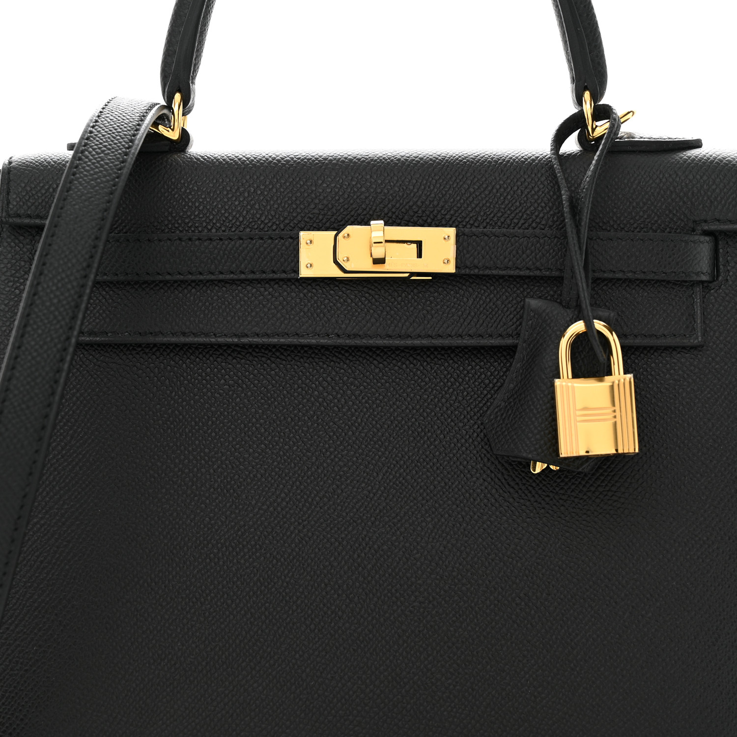 Epsom Kelly Sellier 25 Black - LuxuryEva