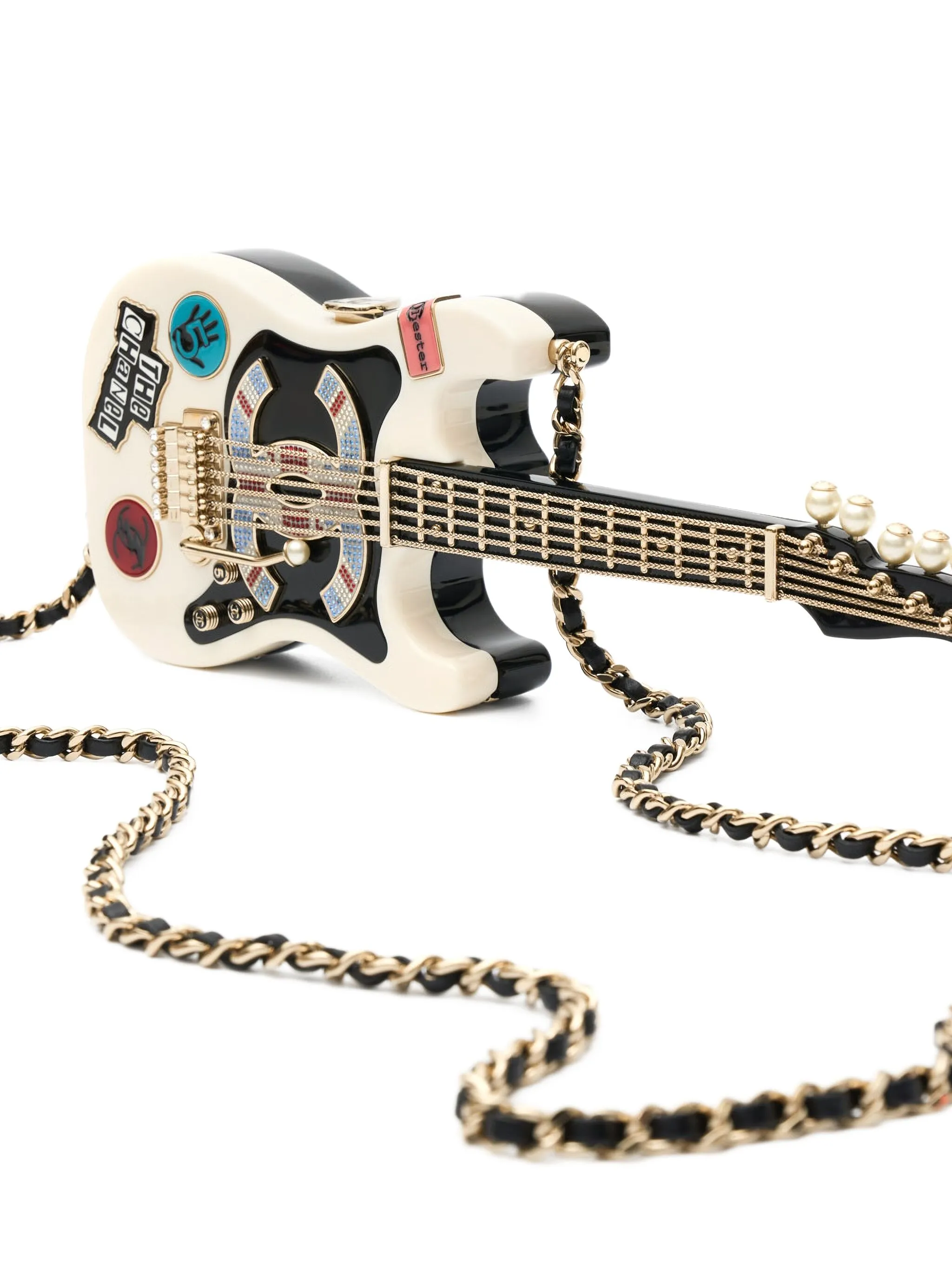Chanel Guitar Box Clutch - LuxuryEva
