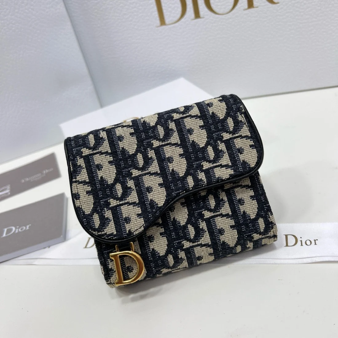 Dior saddle Three Fold Wallet - LuxuryEva
