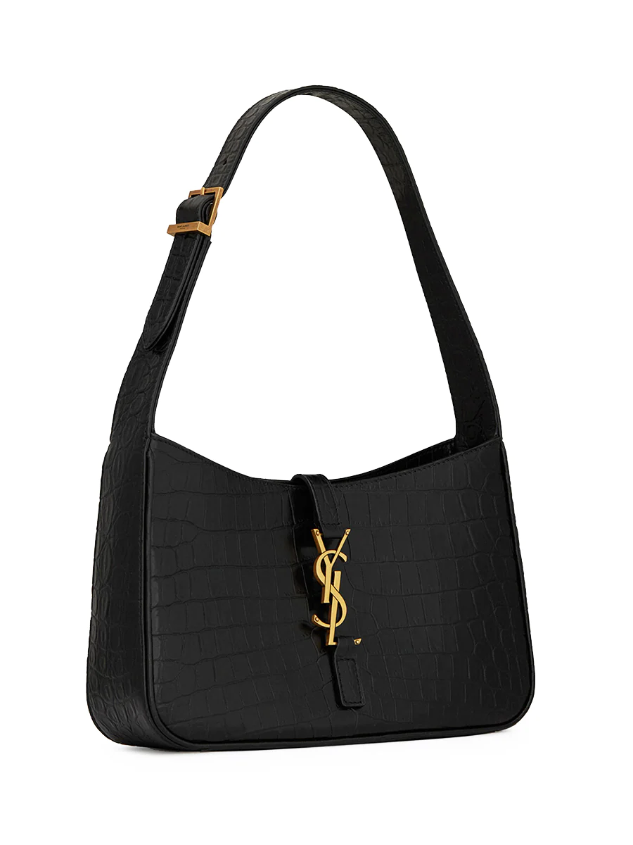 Le 5 a 7 in Crocodile Embossed Shiny Leather - LuxuryEva