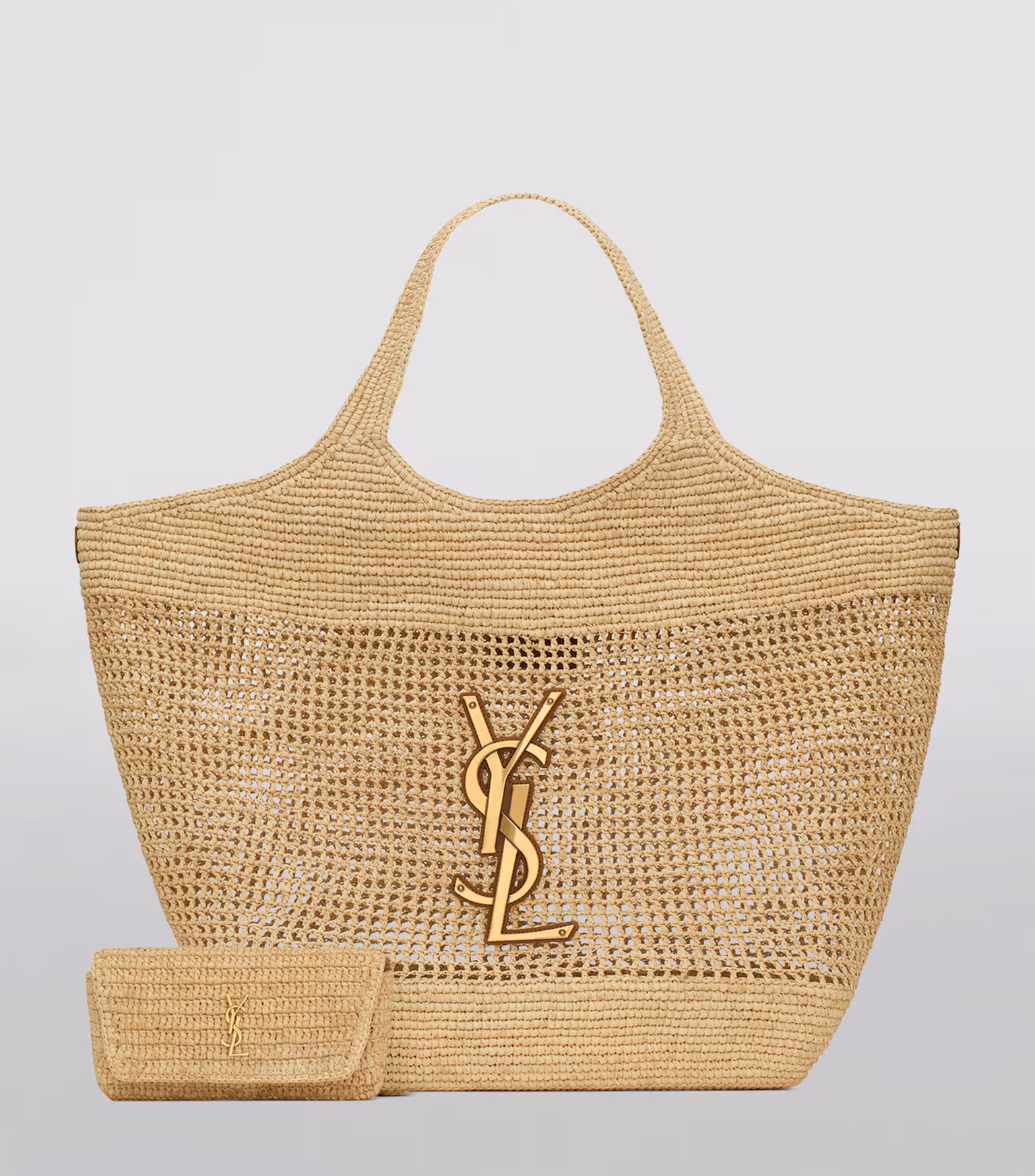 Saint Laurent Raffia Icare Tote Bag - LuxuryEva