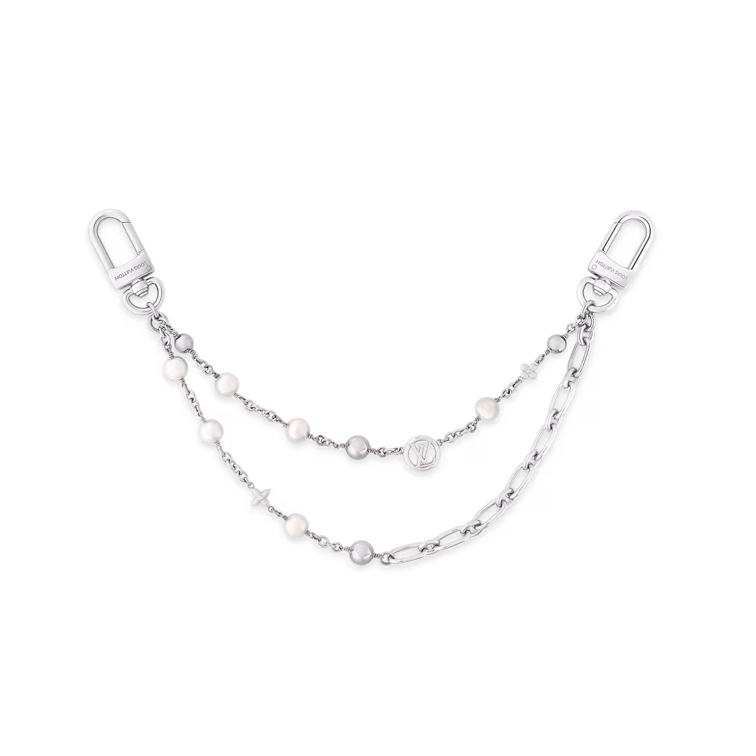 LV Midnight Pearl Chain Bag Charm M02758 - LuxuryEva
