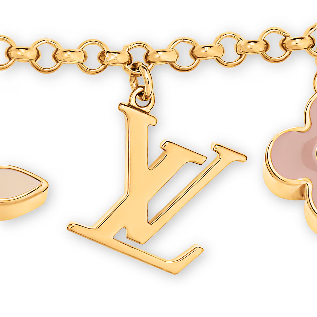 LV Fleur de Monogram Bag Charm Chain M01413 - LuxuryEva