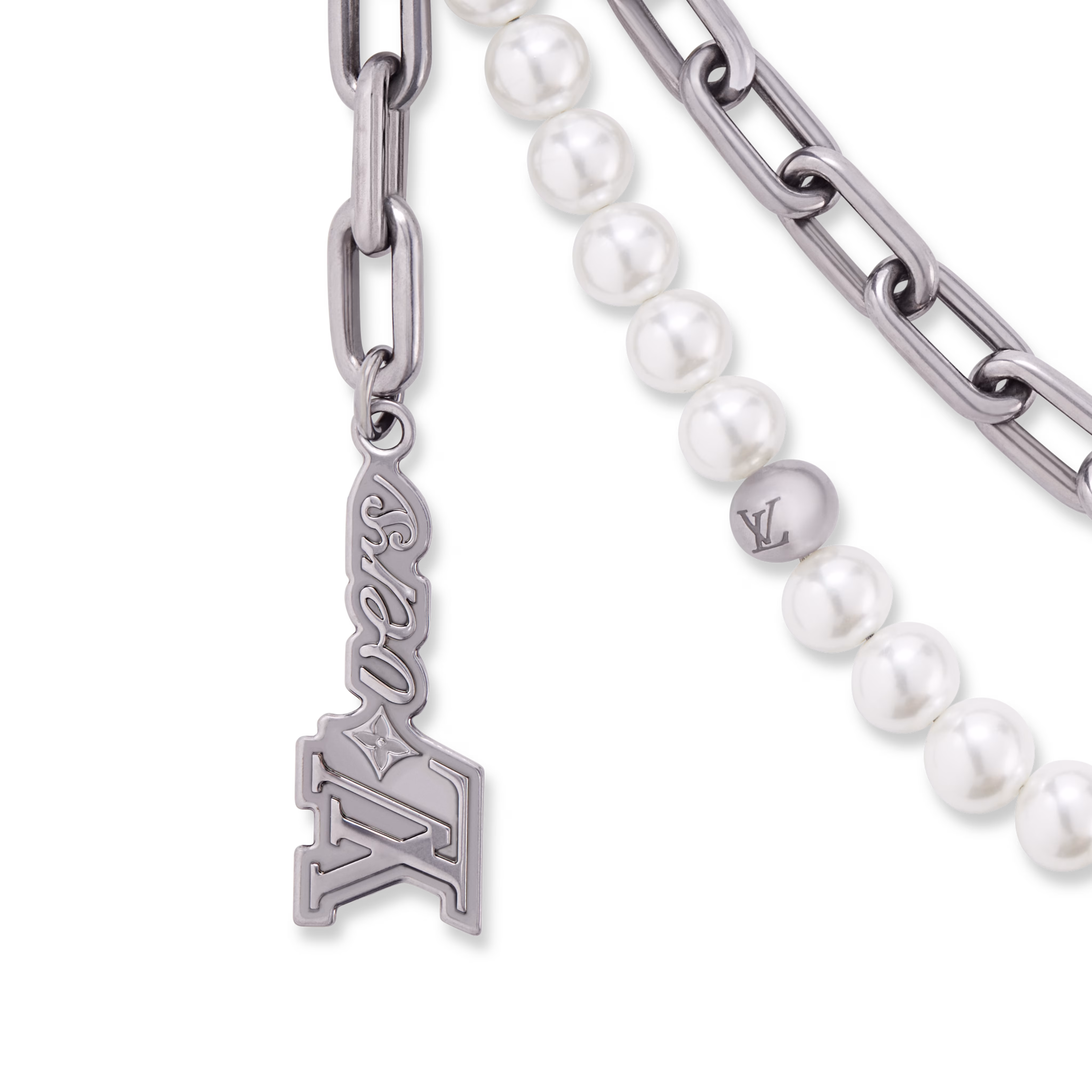 LV Pearls Chain Belt and Bag Charm M02606 - LuxuryEva