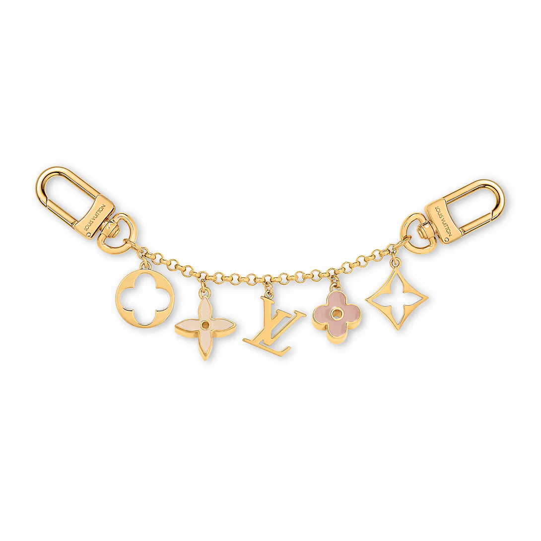 LV Fleur de Monogram Bag Charm Chain M01413 - LuxuryEva