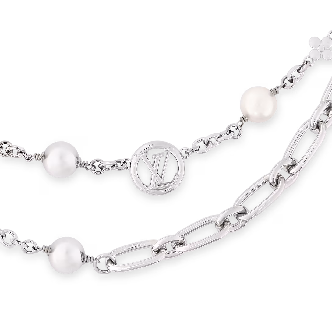 LV Midnight Pearl Chain Bag Charm M02758 - LuxuryEva