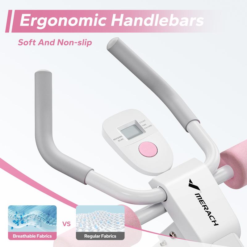 MERACH Adjustable Ab Trainer Machine LCD Monitor Foldable Abdominal Exercise Equipment Core Trainer Workout for Body Buttocks Shaper Fitness Equipment - Dvvgowev