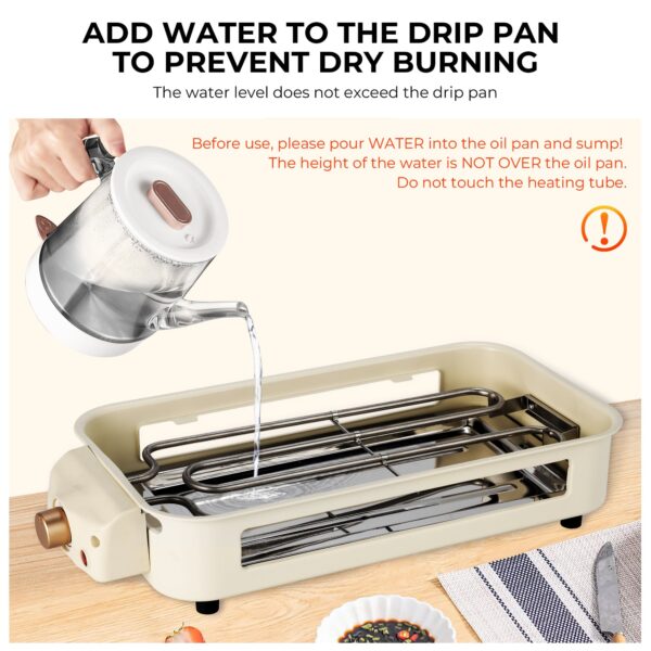 SUSTEAS Electric Barbecue Grill for Home, Non-stick & Smokeless grill for kitchen - Dvvgowev