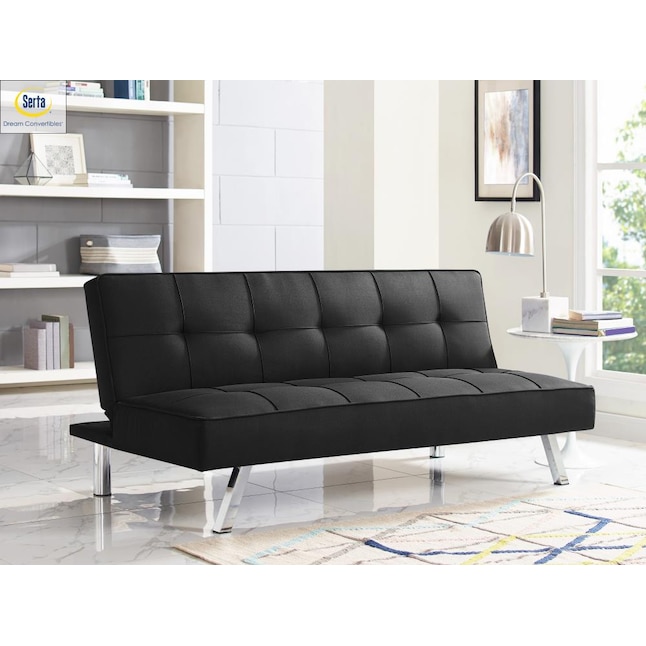 Serta Black Casual Polyester Full Sofa Bed - Dvvgowev