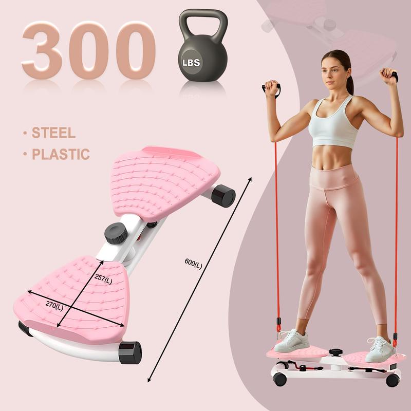 Herbraw Waist Twister Machine & Ab Twist Board 300 lbs Capacity Noiseless Home Gym for Women Men Core Ab Workouts - Dvvgowev