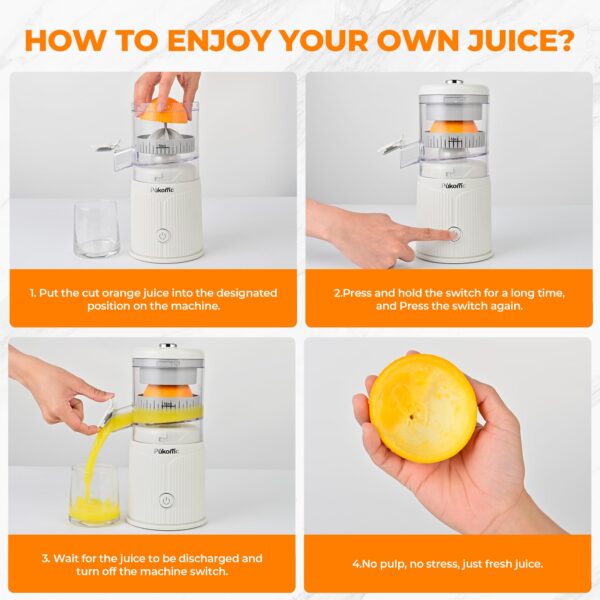 SUSTEAS Electric Citrus Juicer for Home, White - Dvvgowev
