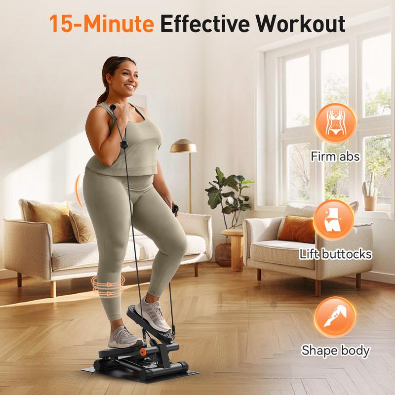 Niceday Stair Stepper for Exercise,Compact Hydraulic Stepper for Effective Cardio & Leg Workouts, Home Gym & Office Use, LCD Monitor, 300LB Weight Limit - Dvvgowev