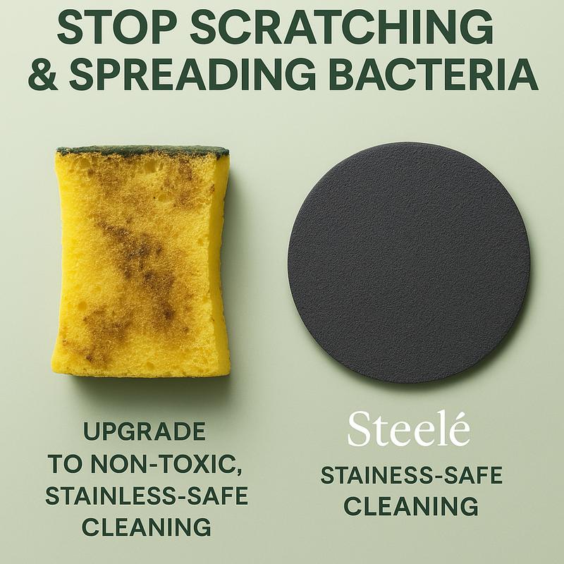 Steelé Sponge for Stainless Steel Cookware - Dvvgowev