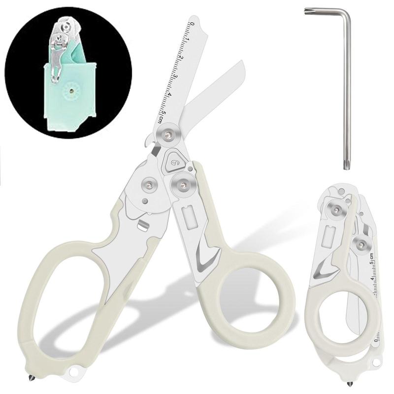 6-in-1 Multifunctional Outdoor Power Pliers, Combination Scissors with Storage Box, Foldable Easy To Carry, Hand Tools for Home Outdoor, Construction Accessories, Portable, Shears, Heavy Duty, Cutting, Multipurpose Tool, Metal Multifunctional Tool - Dvvgowev