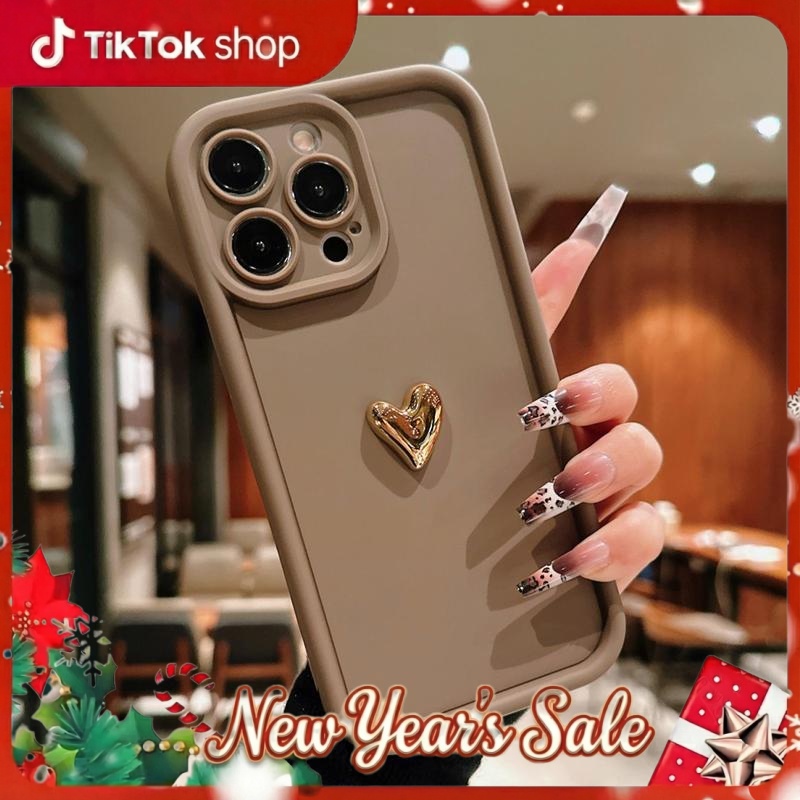 Heart Pattern Phone Case, 1 Count Anti-drop Phone Protective Case, Total Protective Shockproof Mobile Phone Cover for iPhone 11 12 13 14 15 16 Series - Dvvgowev