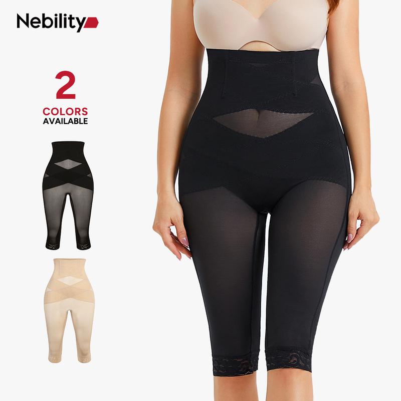 Nebility Women's Breathable Shapewear Pants - Seamless Tummy Control Compression, Basic Minimalist Comfort Fit Womenswear Bridal - Dvvgowev