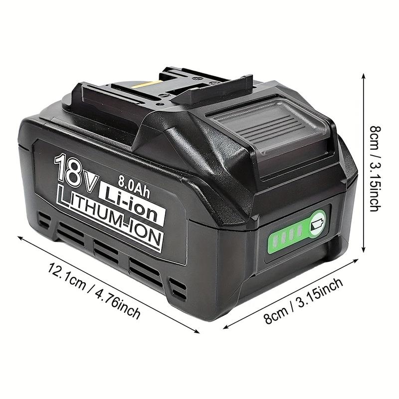 Makita 18V 8000mAh Li-ion Battery Pack 2-Pack BL1860B High Capacity 8.0Ah Output Replacement for BL1850B BL1850 BL1840 BL1830B & BL1815 Cordless Tools 2-PACK REPLACE LITHIUM BATTERY - Dvvgowev