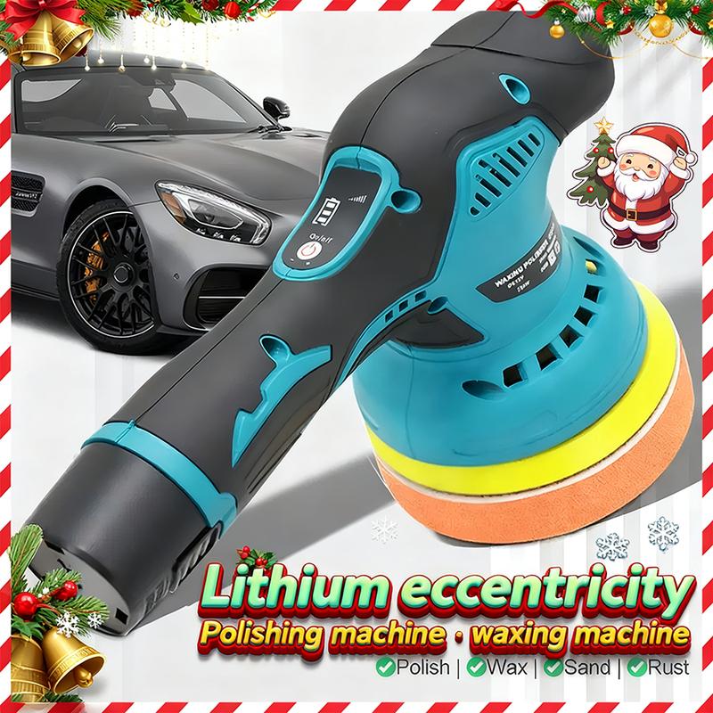 Cordless Car Buffer Polisher, 6 In Mini Buffer Polisher Kit with 2 Pack 12V Rechargeable Batteries,8 Variable Speed 5500RPM Orbital Polisher for Car Boat Detailing, Polishing,Scratch Removing，Used for Thanksgiving and Christmas gifts. - Dvvgowev