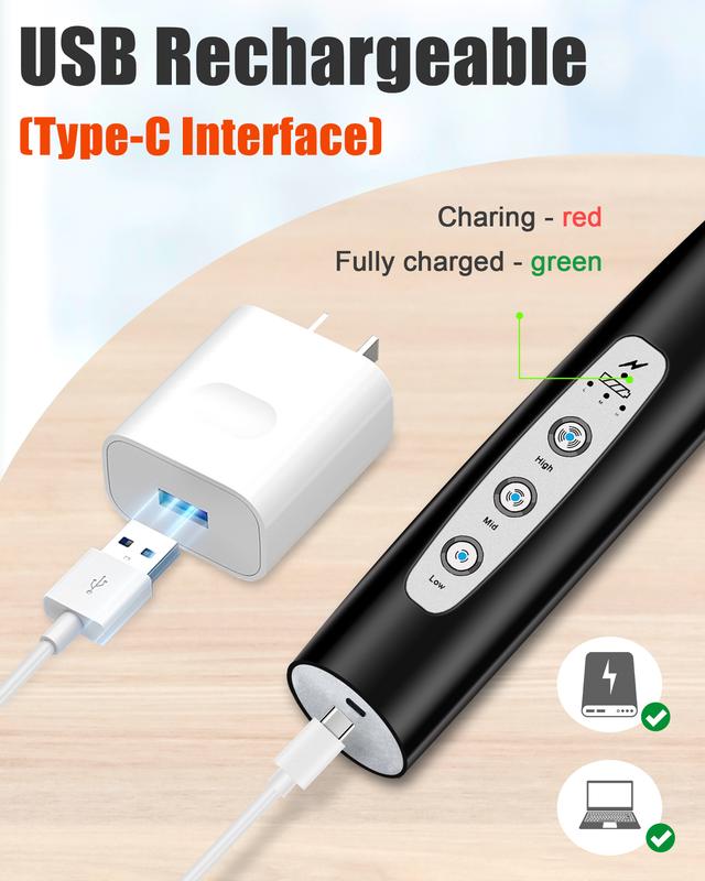 ODIFORGO Rechargeable Milk Frother,Milk Frother Handheld with 3 Heads 3 Speeds,Coffee Mixer,Frother Wand Drink Mixer,Electric Milk Bubbler,Detachable Stainless Steel Whisk for juice,Prebiotic Powder,Latte,Cappuccino,Matcha,Egg (Black) - Dvvgowev