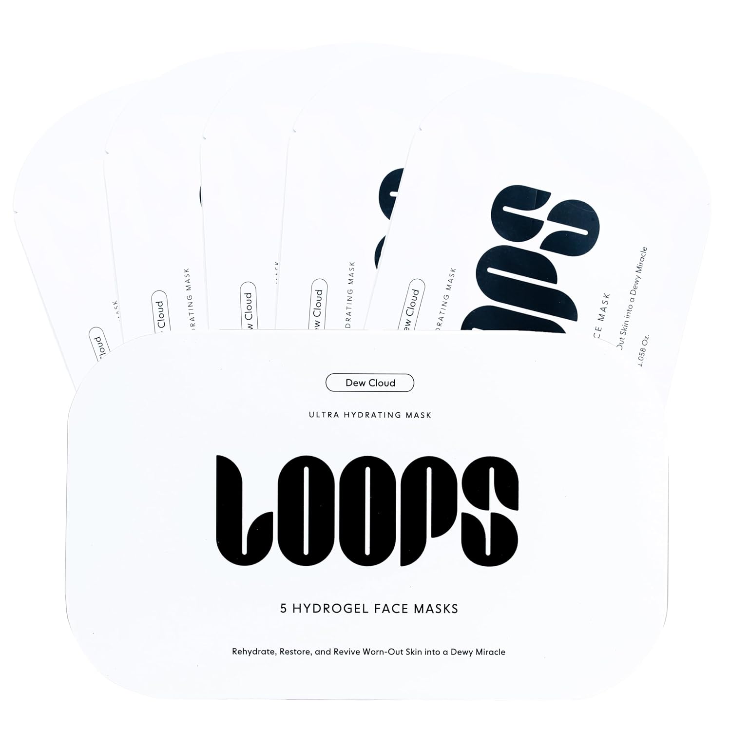 LOOPS VARIETY LOOP KIT - Hydrogel Korean Face Mask for Every Skin- Five Collagen Face Masks fo, Detoxifying, Repairing, & Rejuvenating - Gifts for Women, Stocking Stuffer - 5 Pc - Dvvgowev