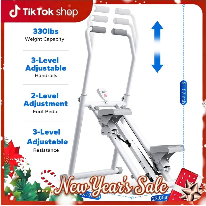 Merach Stair Stepper with Handlebar for Full-Body Workout, 300LBS Capacity,  Compact Cardio Climber Exercise Machine with Adjustable Pedals, Vertical Climber, OutdoorFun for Home Gym, TikTokShopBlackFriday - Dvvgowev