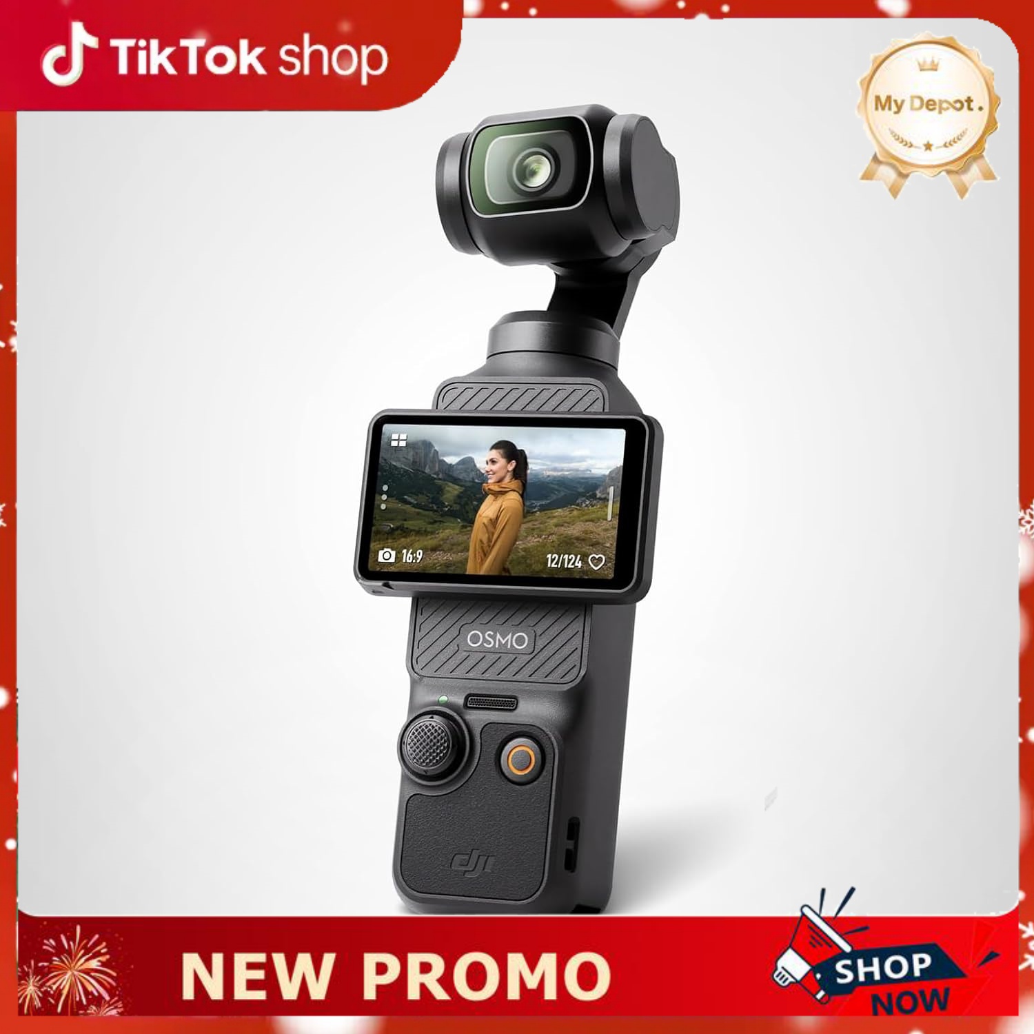 DJI Osmo Pocket 3, Vlogging Cameras with 1'' CMOS & 4K/120fps Vlog Camera, 3-Axis Stabilization, Fast Focusing, Face/Object Tracking, Digital Vlogging Camera for YouTube - Dvvgowev