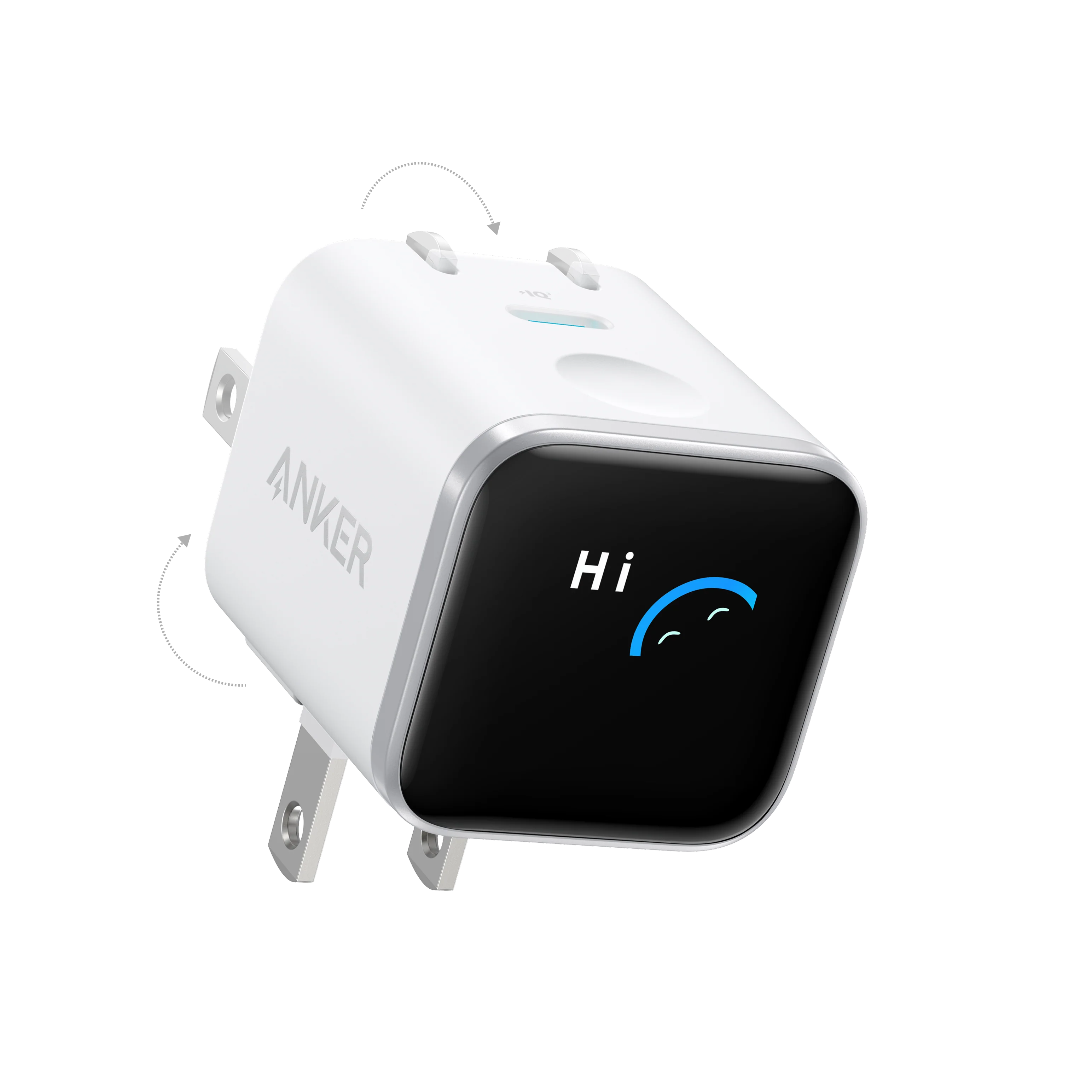 Anker Nano Charger (45W, Smart Display, 180° Foldable) - Dvvgowev