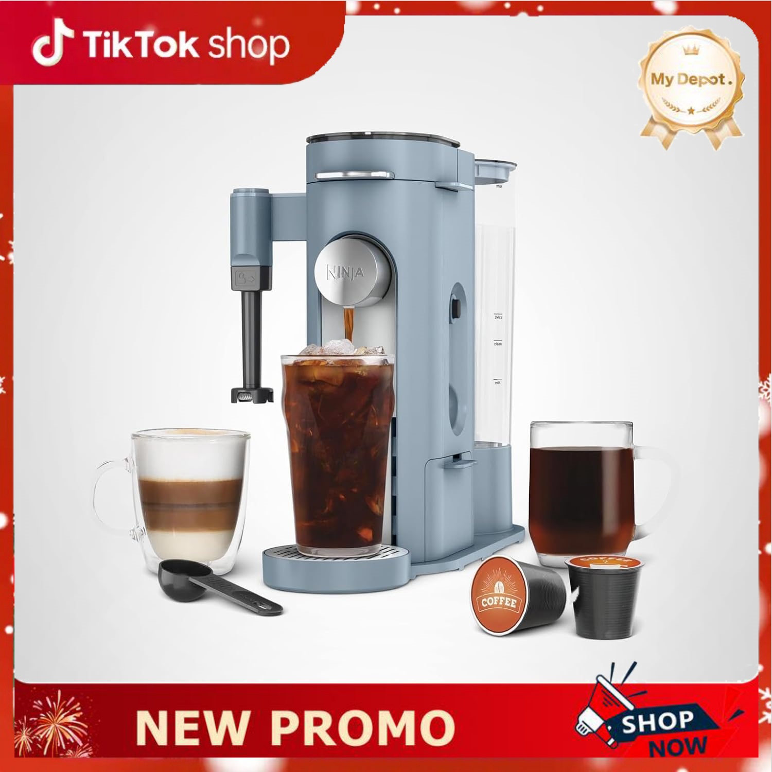 Ninja | Coffee Maker | Single Serve |Brew with Coffee Pods & Grounds| Compatible with K-Cup Coffee Pods | 4 Brew Styles, up to 24oz Cup Sizes & 56oz Removable Reservoir | Black | PB051 | Compatible with K-Cup Coffee Pods, Brew with Coffee Pods & Grou - Dvvgowev