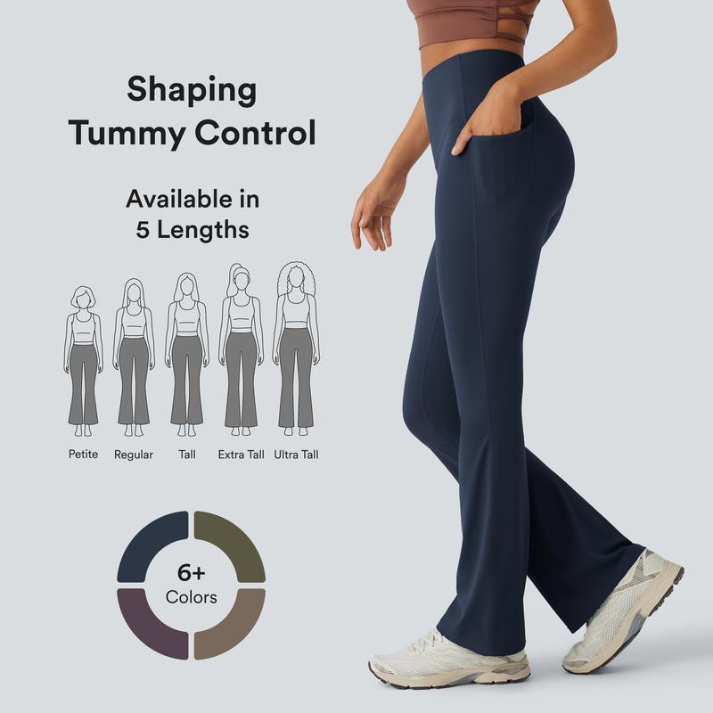 🔥 HALARA UltraSculpt High Waisted Tummy Control Pocket Bootcut Leggings - Dvvgowev