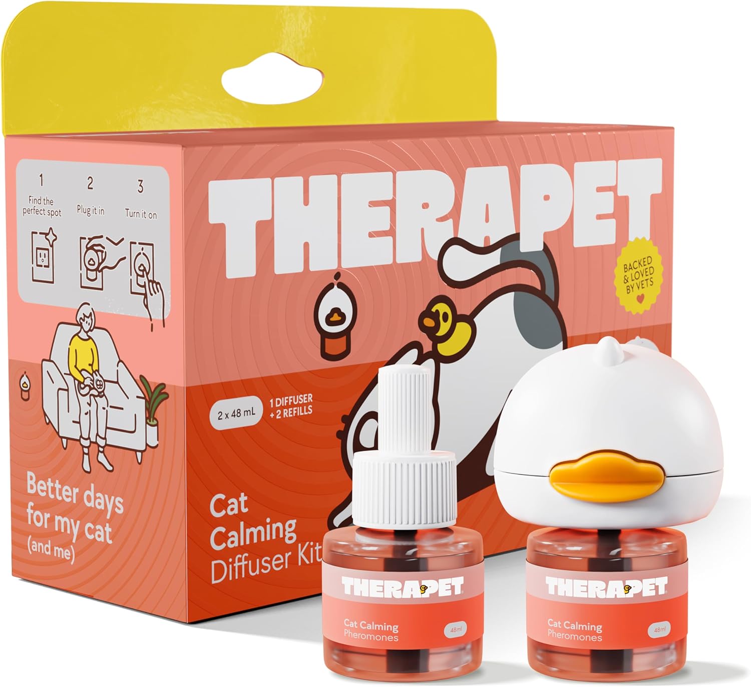 🔥 TheraPetMD 60-Day Cat Calming Diffuser – Pheromone Stress & Behavior Support - Dvvgowev