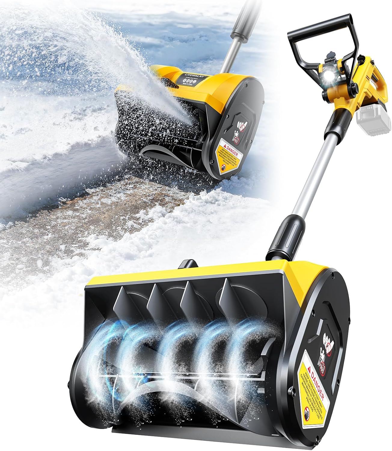 🔥 Cordless Electric Snow Shovel – Compatible with DEWALT 20V Batteries | Lightweight Snow Blower & Thrower - Dvvgowev